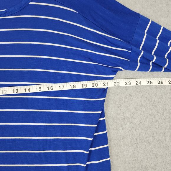 Old Navy Top Womens Size Large Boyfriend Drapey Tee Stripe - Picture 10 of 12